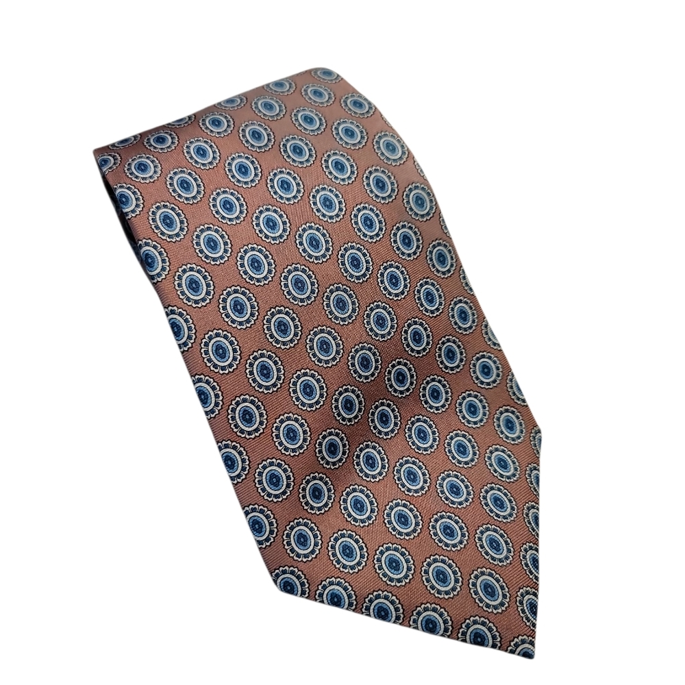 Equus Designer Floral Mens Blue And Mauve Classic Luxury Tie 57in Long Career‎